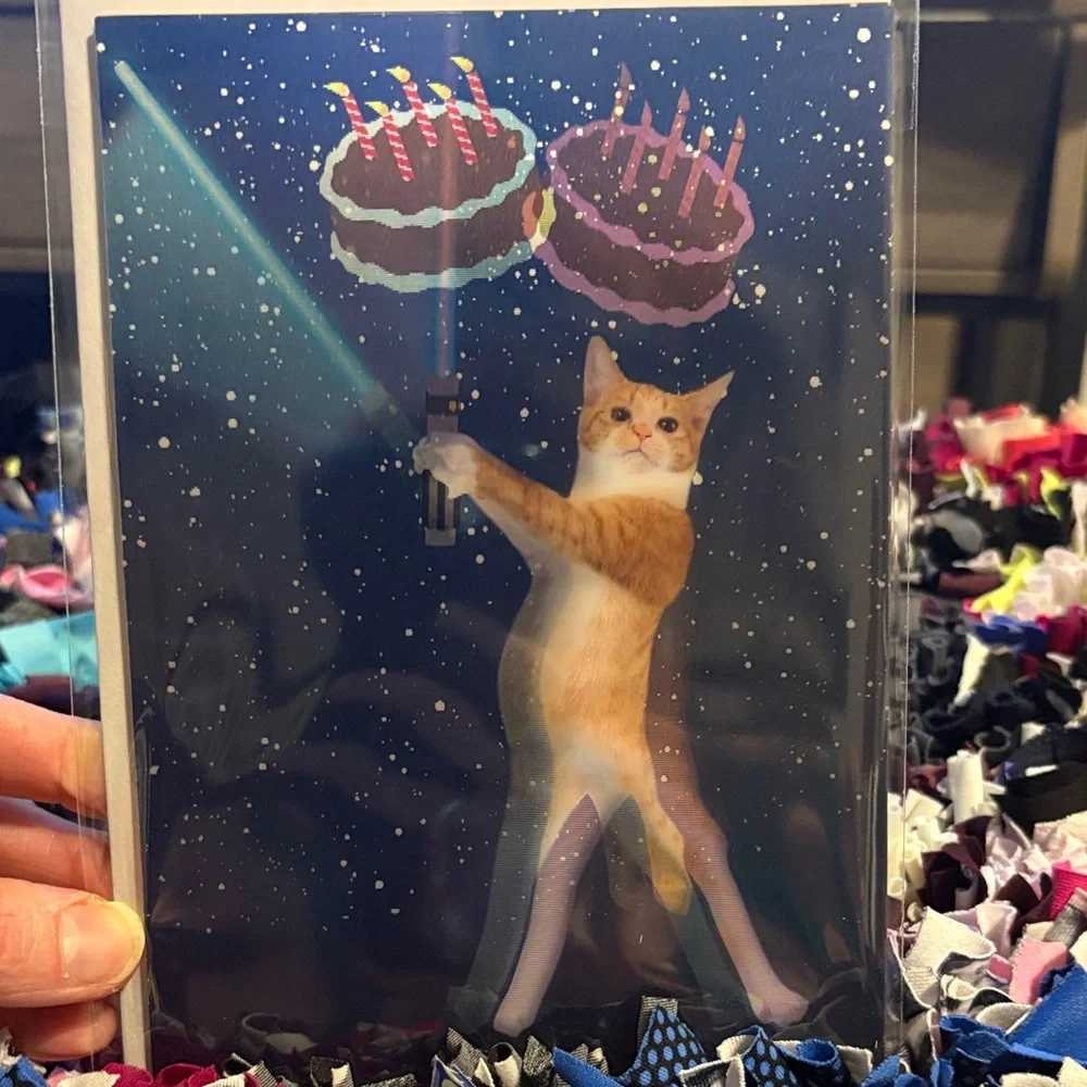 🆕Papyrus Holographic Kitty Birthday Greeting Card - Picture 4 of 6